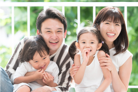 奇麗な歯の家族