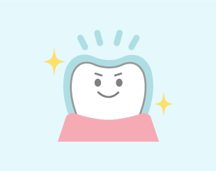 フッ素塗布で強化した歯のイラスト
