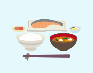 バランスの良い献立のイラスト